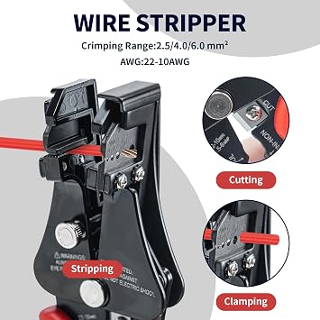 60PCS Solar Connector Crimping Tool Kit for Connecting Solar Panel Cable Wire, with 30 Pairs MC4 Connectors ,AWG13-10 Crimper and Stripper,2pcs Spanner Wrench,Solar Panel Connectors in the bag.