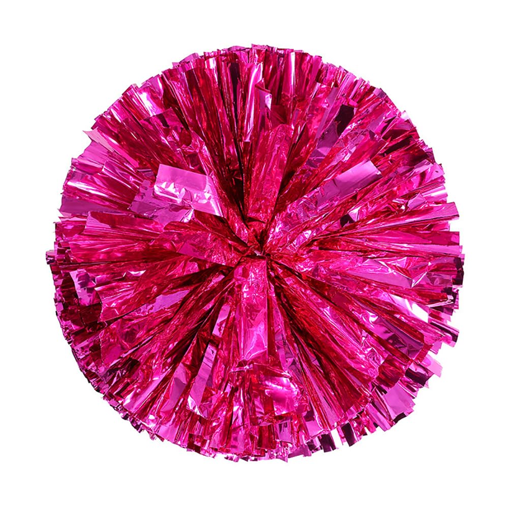 JIHUOO Pompon Cheerleader Grande Fiocco Capelli Rosa Acceso