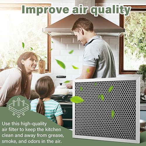 Miniatura 6 de Filtro de campana extractora, filtro de ventilación de estufa de 10.5 x 8.74 pulgadas para 41F, 97007696, 97005687 Broan Nutone, filtros de