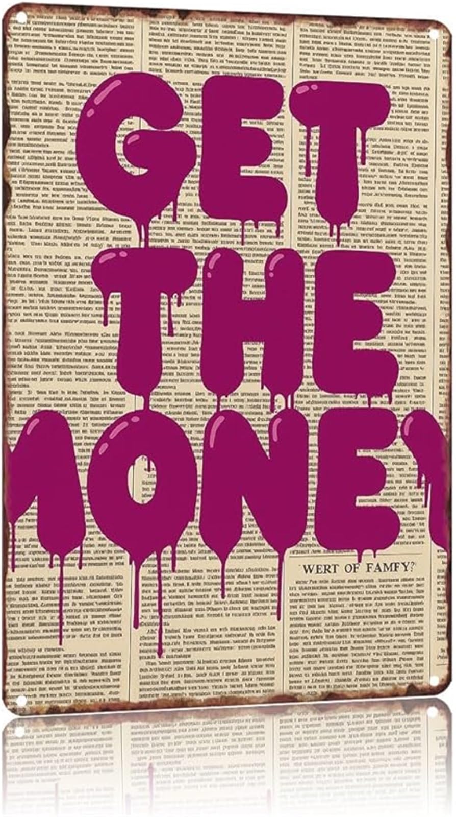 IDGTTLDF Get The Money Motivational Metal Sign Vintage Wall-Art for Home Office or Man Cave 8 X 12 in