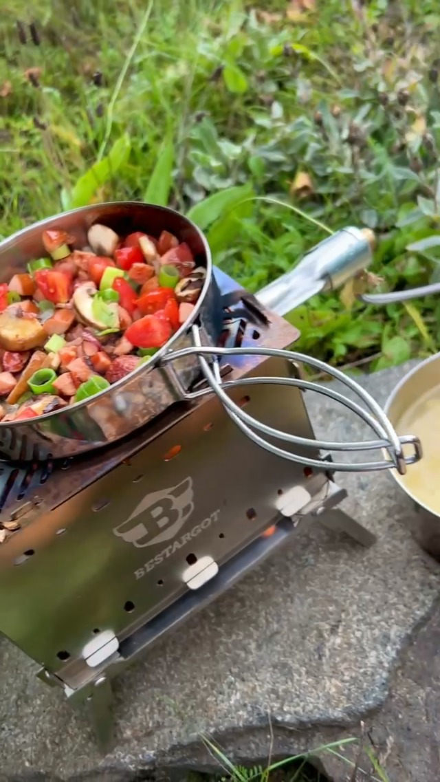 Set Casserole Camping Inox 4 Pièces - Popote Léger Pour Randonnée
