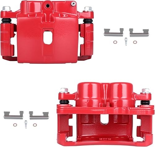 Miniatura 15 de SCITOO 18-B4791 18-B4790 Pinzas de freno de disco delanteras izquierda y derecha con soporte para Ford para Excursion 2000-2005, para Ford