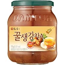 Damtuh Korean Honey Ginger Tea, 1.7 lb | Preserve-style tea base, hot or iced, caffeine-free, no steeping required, versatile drink and desert topping