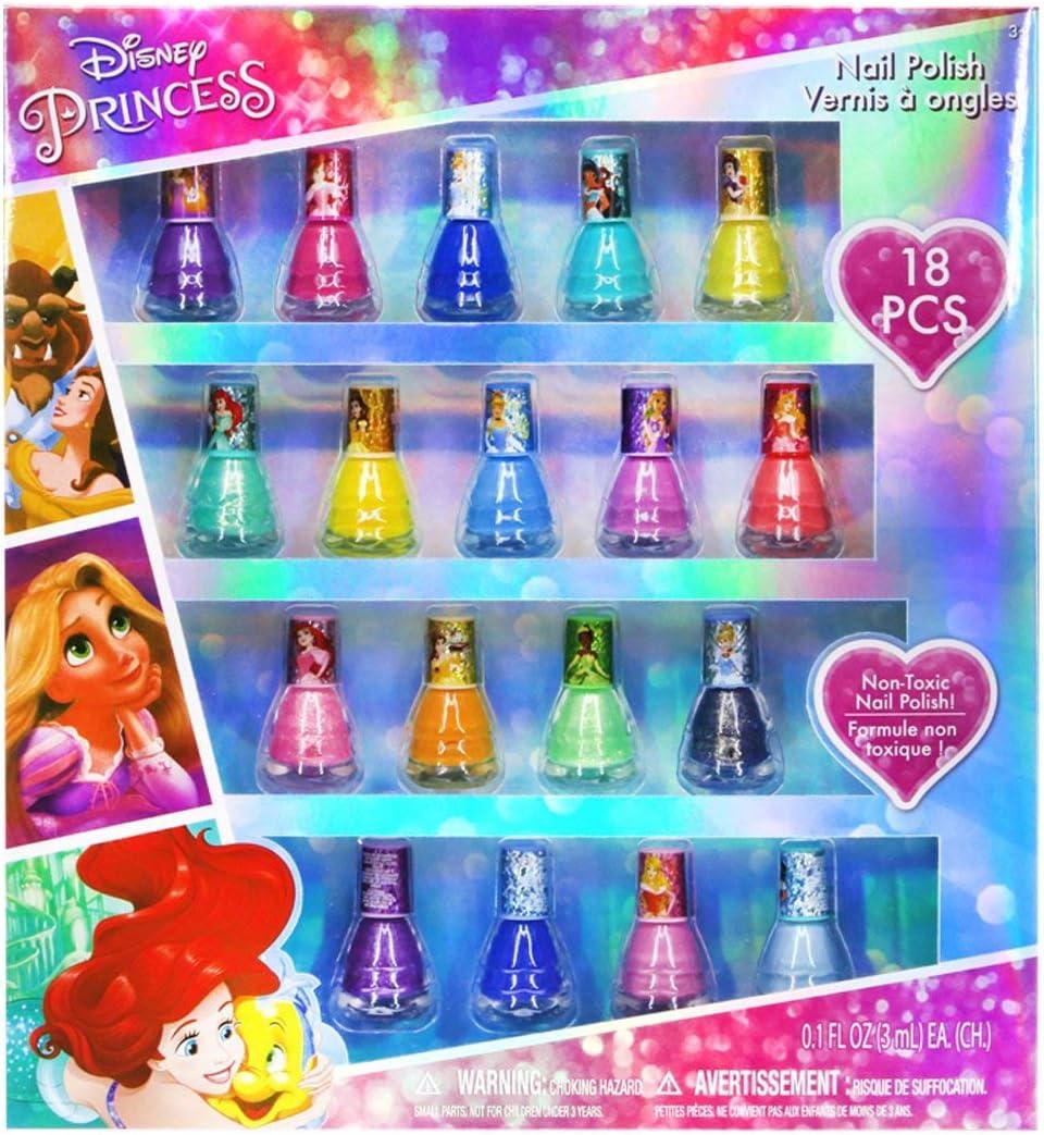 18本 ディズニープリンセス 18本セット はがせるマニキュア 箱入り キッズ用ネイル 子供用 アリエル ラプンツェル ベル 品 メイクアップ おもちゃ Amazon
