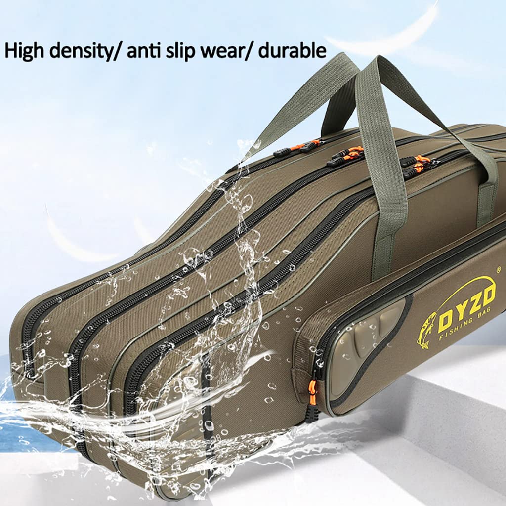 Angeltasche tragbar Rutentasch,mehrlagige Angelruten-Aufbewahrungstasche,wasserdichte Angelgerät-Tasche,multifunktionale Angelruten-Rollen-Werkzeug-Tragetasche,7 Größen,3 Stile