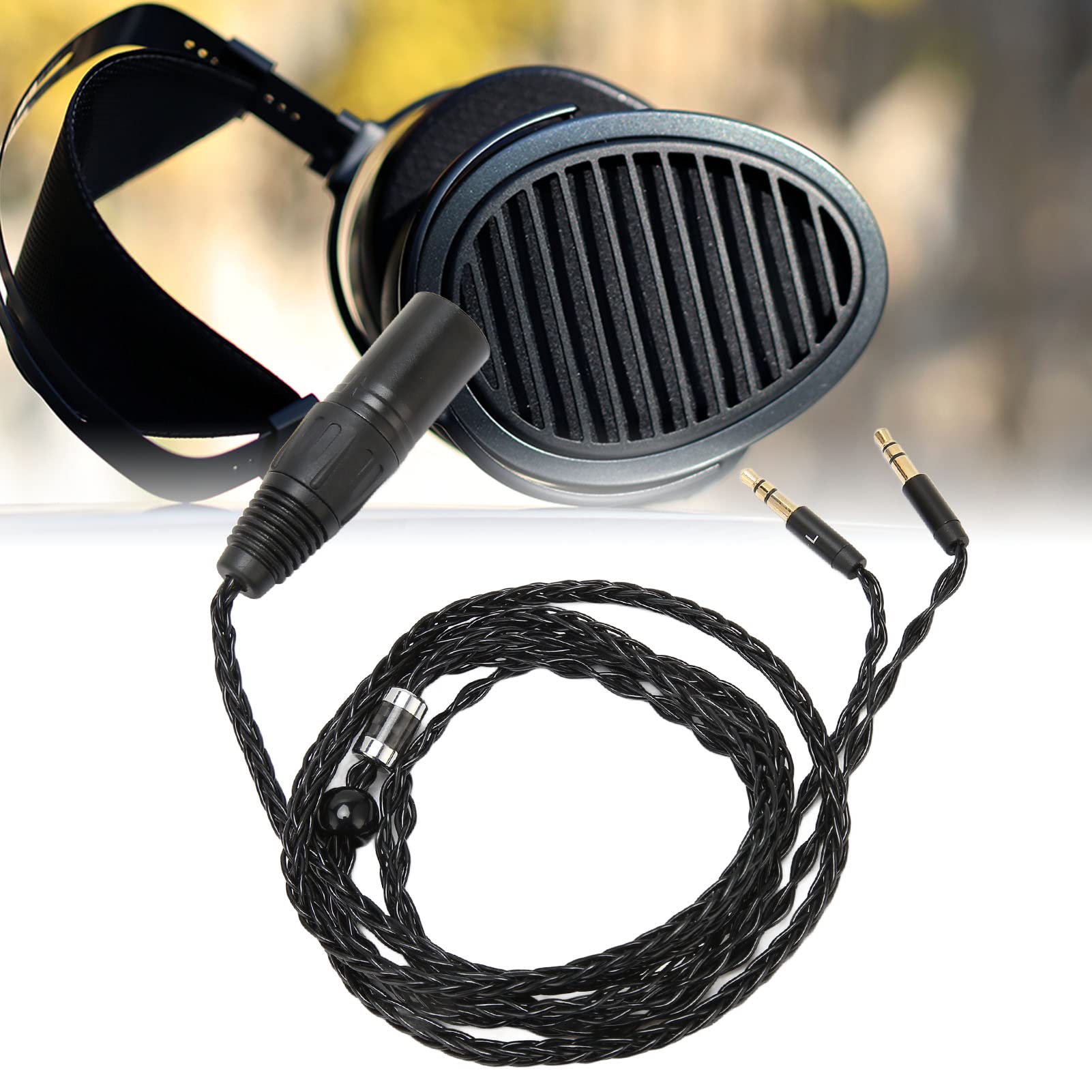 PATIKIL Cavo IEM 1.2m 28AWG 4 Core – Placcato Argento HiFi Per Ananda Arya HE400SE, Rosa (3.5mm TFZ)