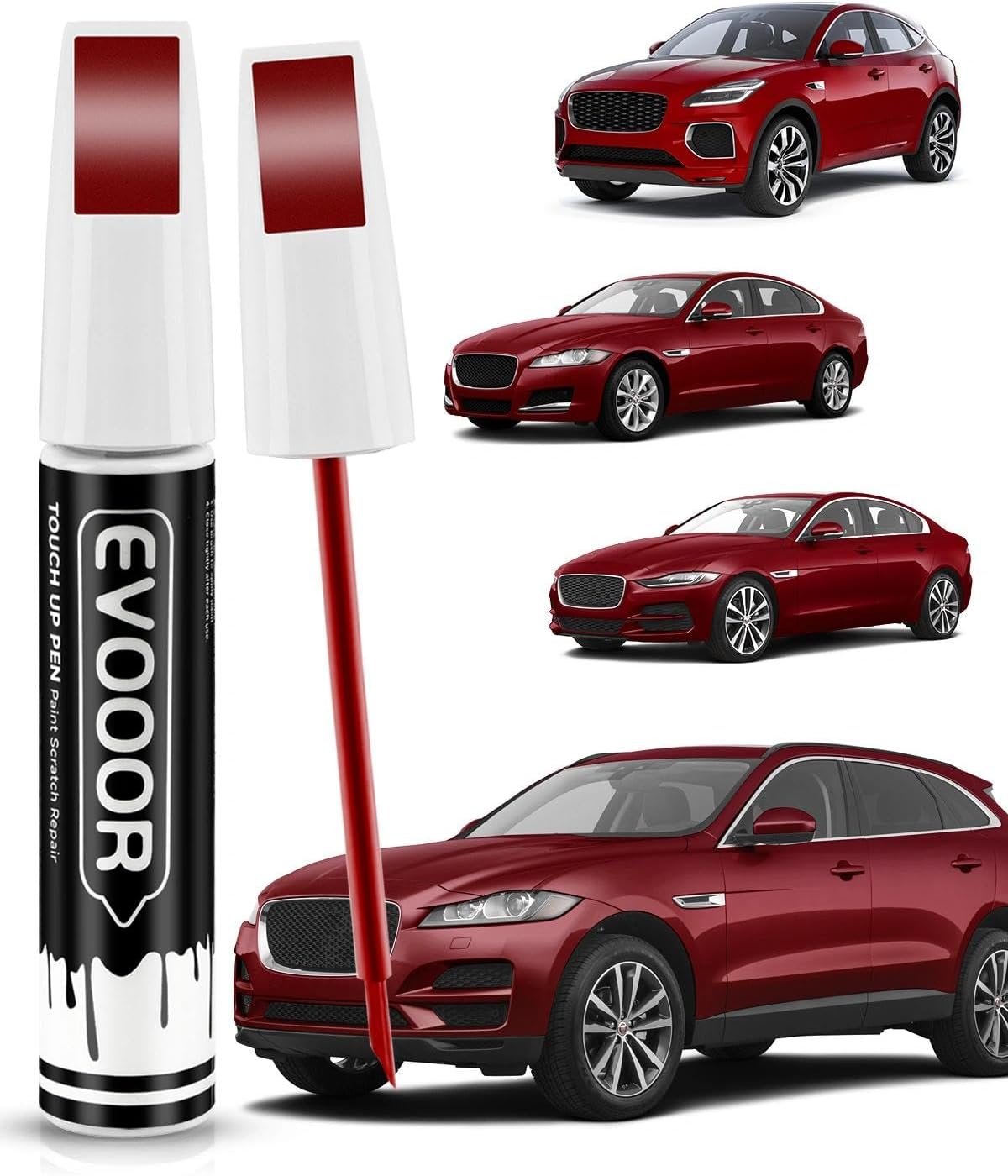Firenze Red/ltalian Racing Red (2144/1AF/CAH) Touch Up Paint Compatible with Jaguar Exact Match 2 in 1 Touch up Paint for Chips and Nicks Repair with 2pcs Disposable Micro Applicators