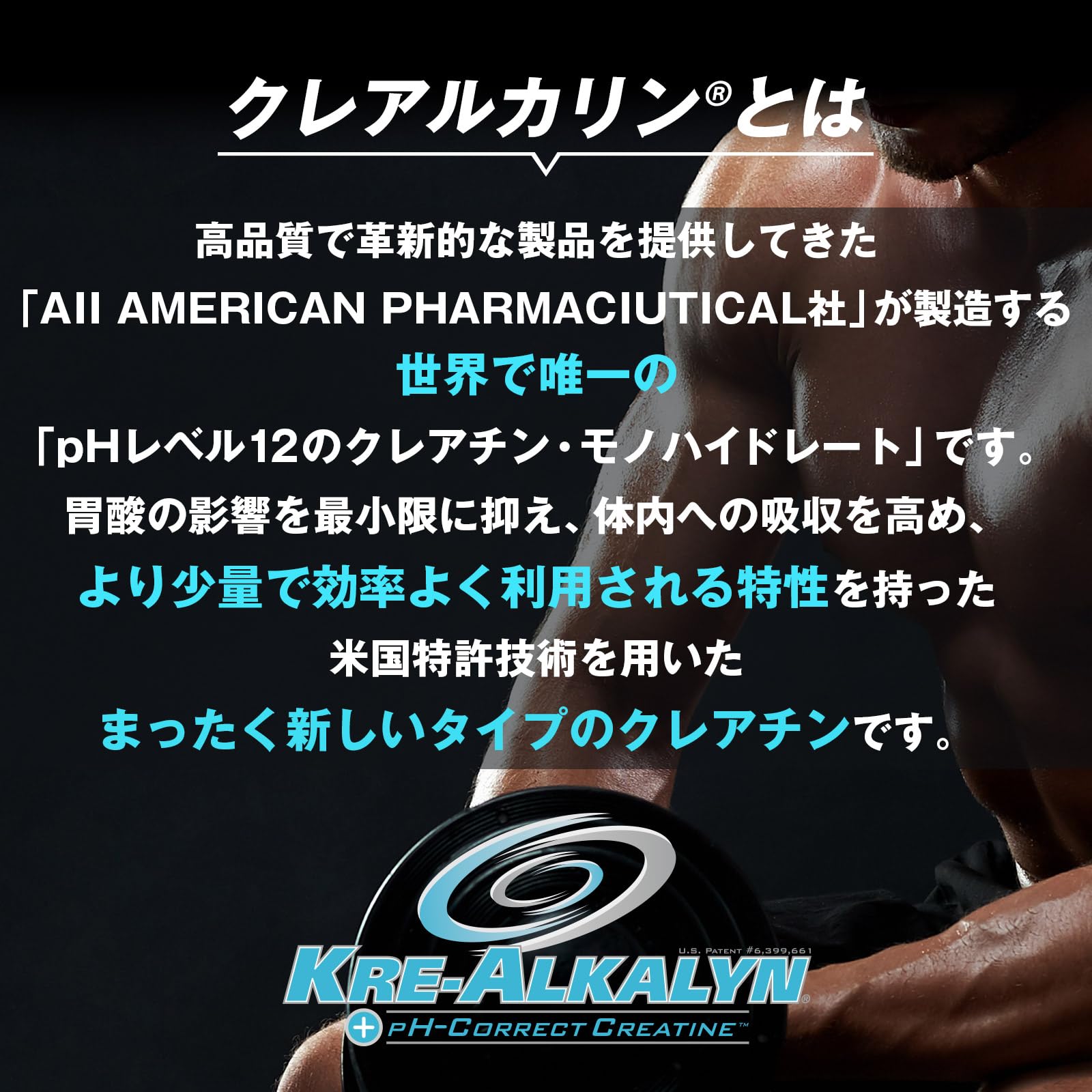 クレアチン モノハイドレート ハルクファクター クレアルカリン 270粒 高純度 錠剤 国内製造 特許 バイオペリン配合 - 3