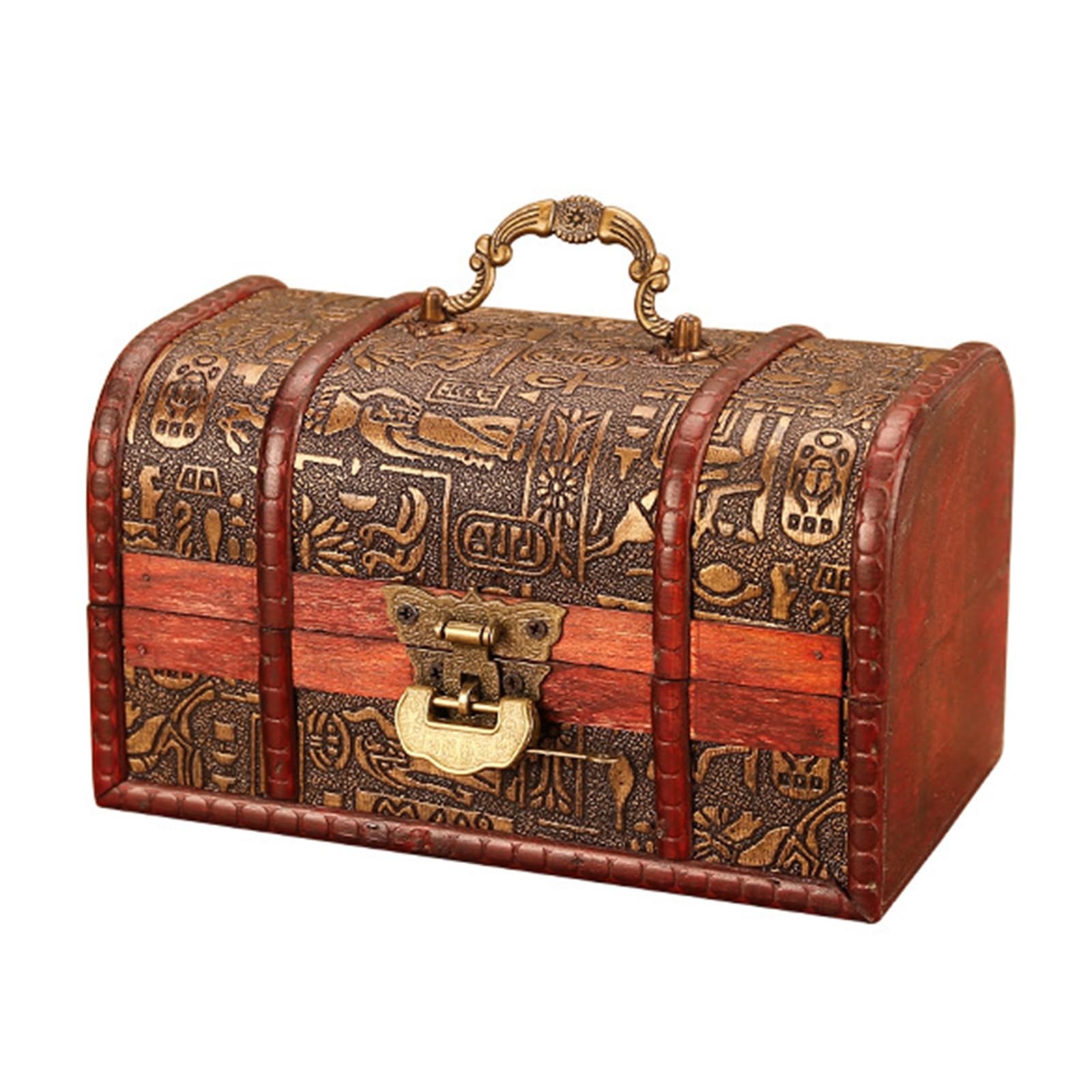 APGLSXY Antique Styles Handcrafted Wooden Jewelry Storage Box with for Home Decoration Keepsakes Storing Container Wooden Jewelry Storage Box with
