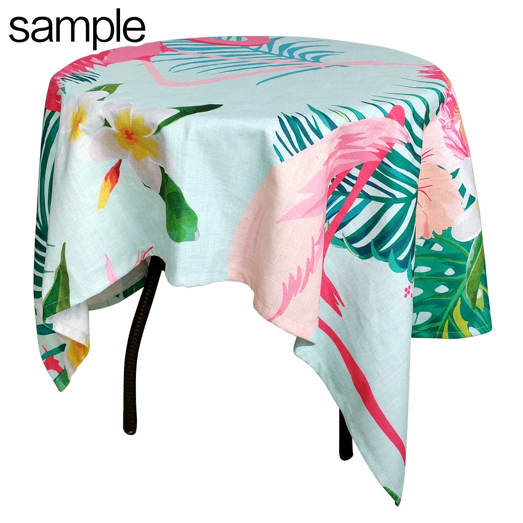 Nappe en lin - Facile d'entretien - Lavable - Anti-taches - Style bohème - Motif cachemire - Mosaïque indienne - 140 x 240 cm
