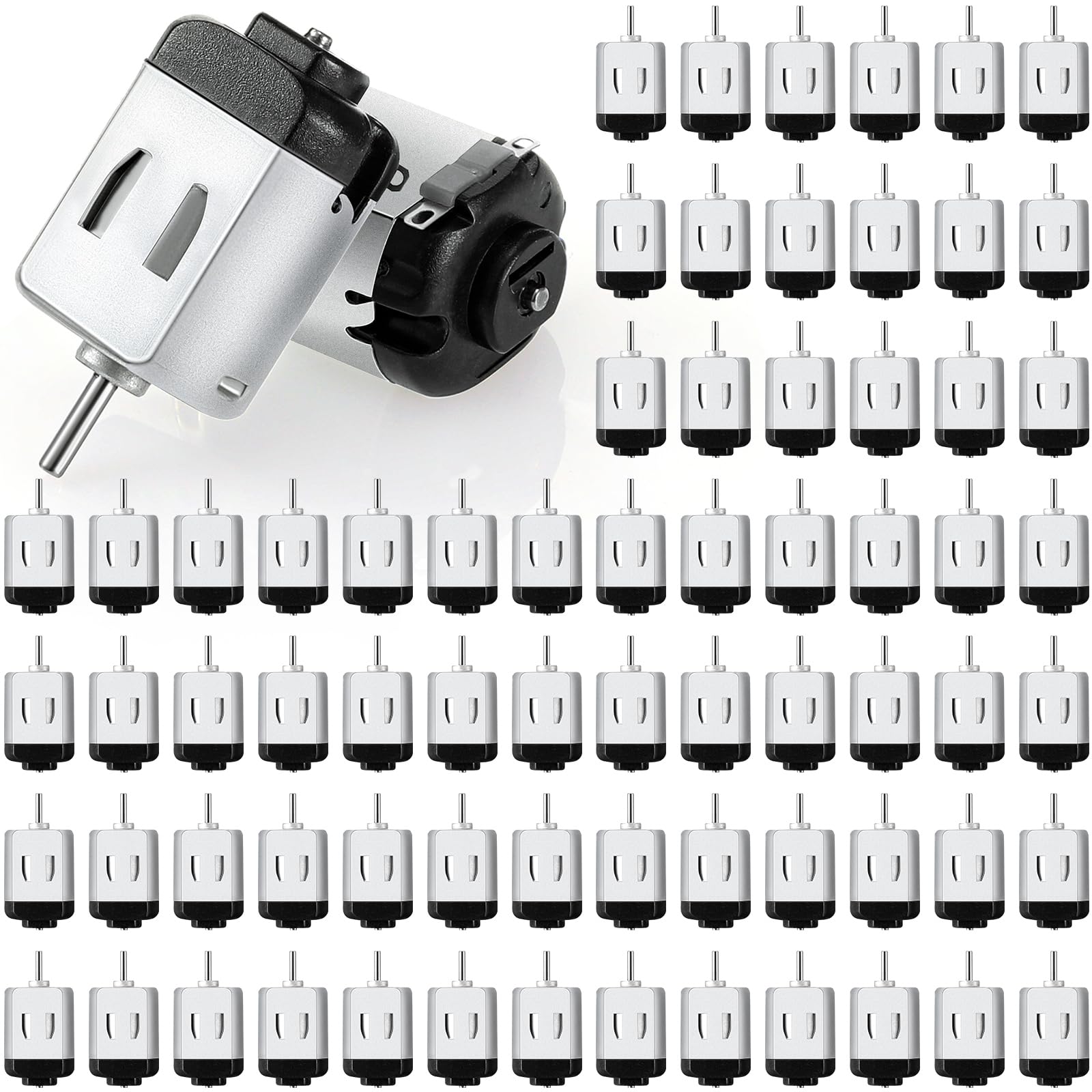Coume Paquete de 100 motores de CC de 1,5 a 3 V, 23000 rpm, mini motor eléctrico Hobby de alta velocidad para experimentos de coche de juguete con control remoto
