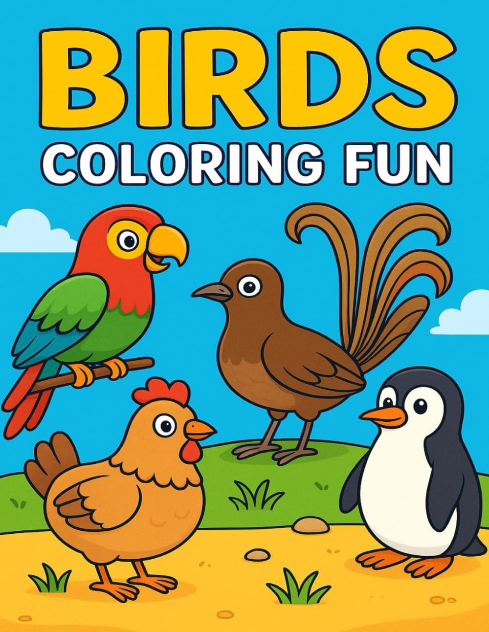 Birds Coloring Fun (Kids Coloring Books)