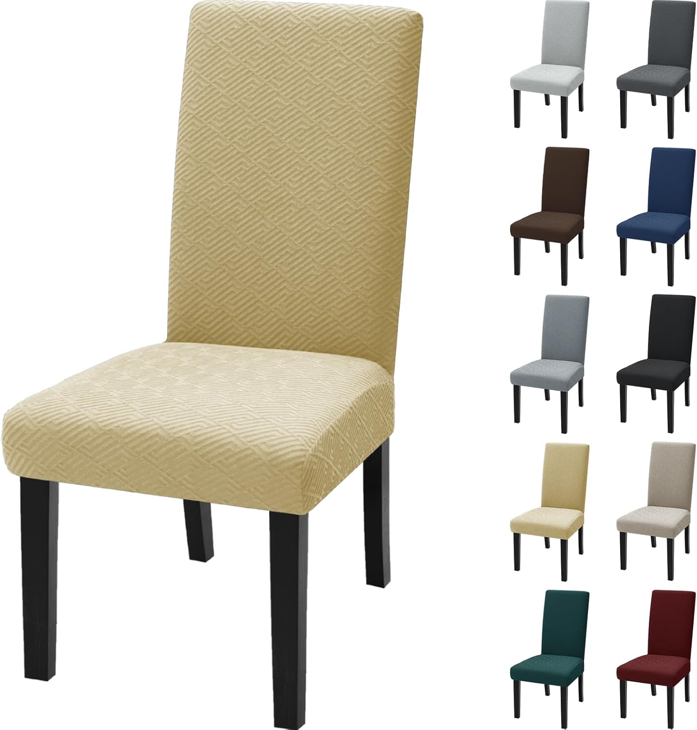 Coprisedie Elasticizzati 6 Pezzi - Tessuto Morbido, Antigraffio, Nero - Foto 8