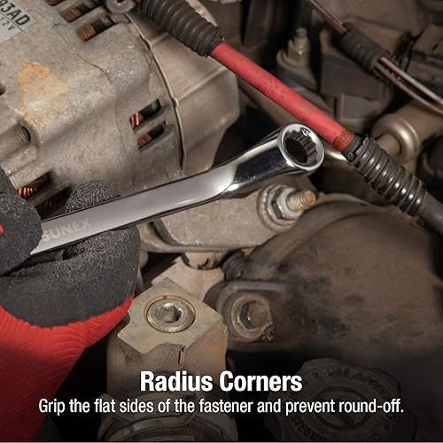 Miniatura 10 de Sunex Tools 9707M Juego de llaves combinadas métricas jumbo, 7 piezas (incluye caja de rollo)