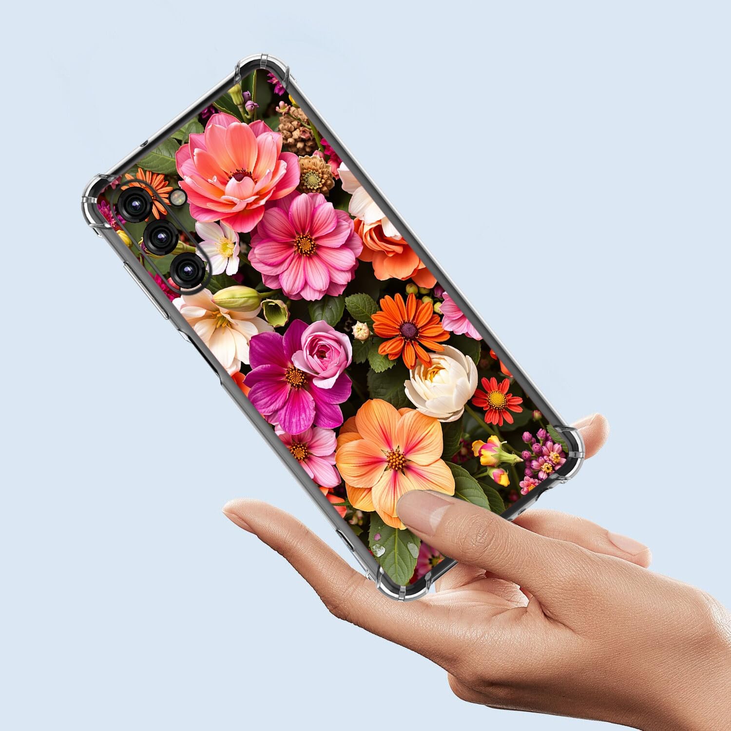 Case for Galaxy A16 5G,Beautiful Colorful Flowers Drop Protection Shockproof Case TPU Full Body Protective Scratch-Resistant Cover for Samsung Galaxy A16 5G - Image 4