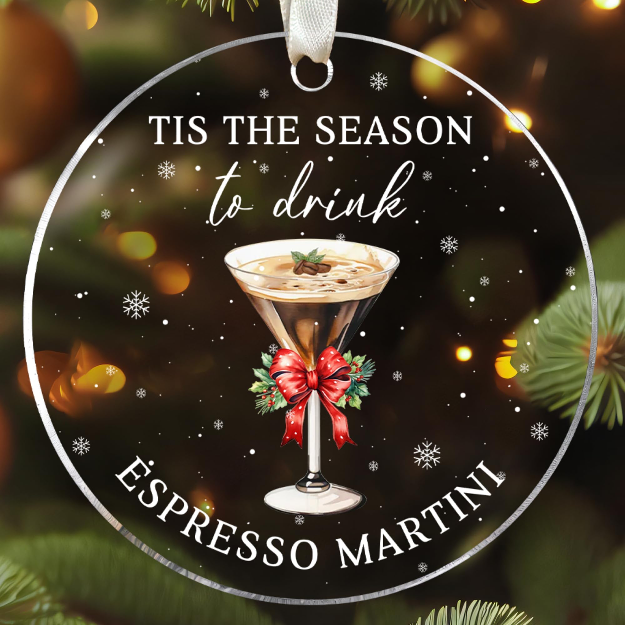 Cody Foster & Co Espresso Martini Glass Hanging Ornament GO