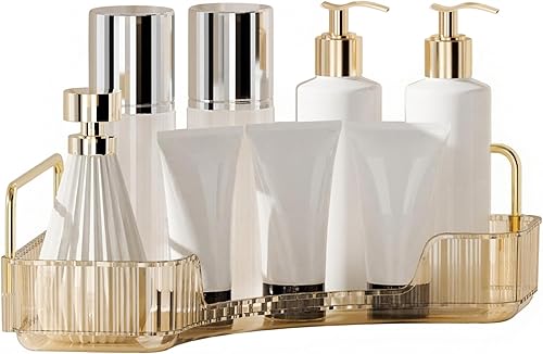 Miniatura 17 de YCIA&DONE Organizador de esquina para mostrador de baño, organizador de maquillaje para tocador, bandeja de perfume cosmético para el cuidado de la