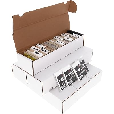 BCW 800ct Trading Card Storage Box & Horizontal Card Dividers – 6 Boxes & 30 Dividers | Sports Card, TCG & CCG Organizer | Trading Card Storage Solution