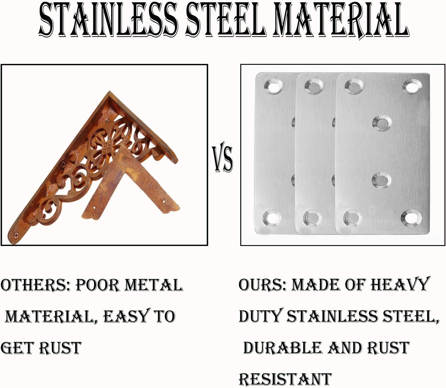 24Pack Mending Plate with Screws, 3.12” Stainless Steel Flat Brace, Heavy Duty Flat Straight Brackets Metal Mending Plate for Wood Shelves Bed Table Chest Box Furniture : Industrial & Scientific