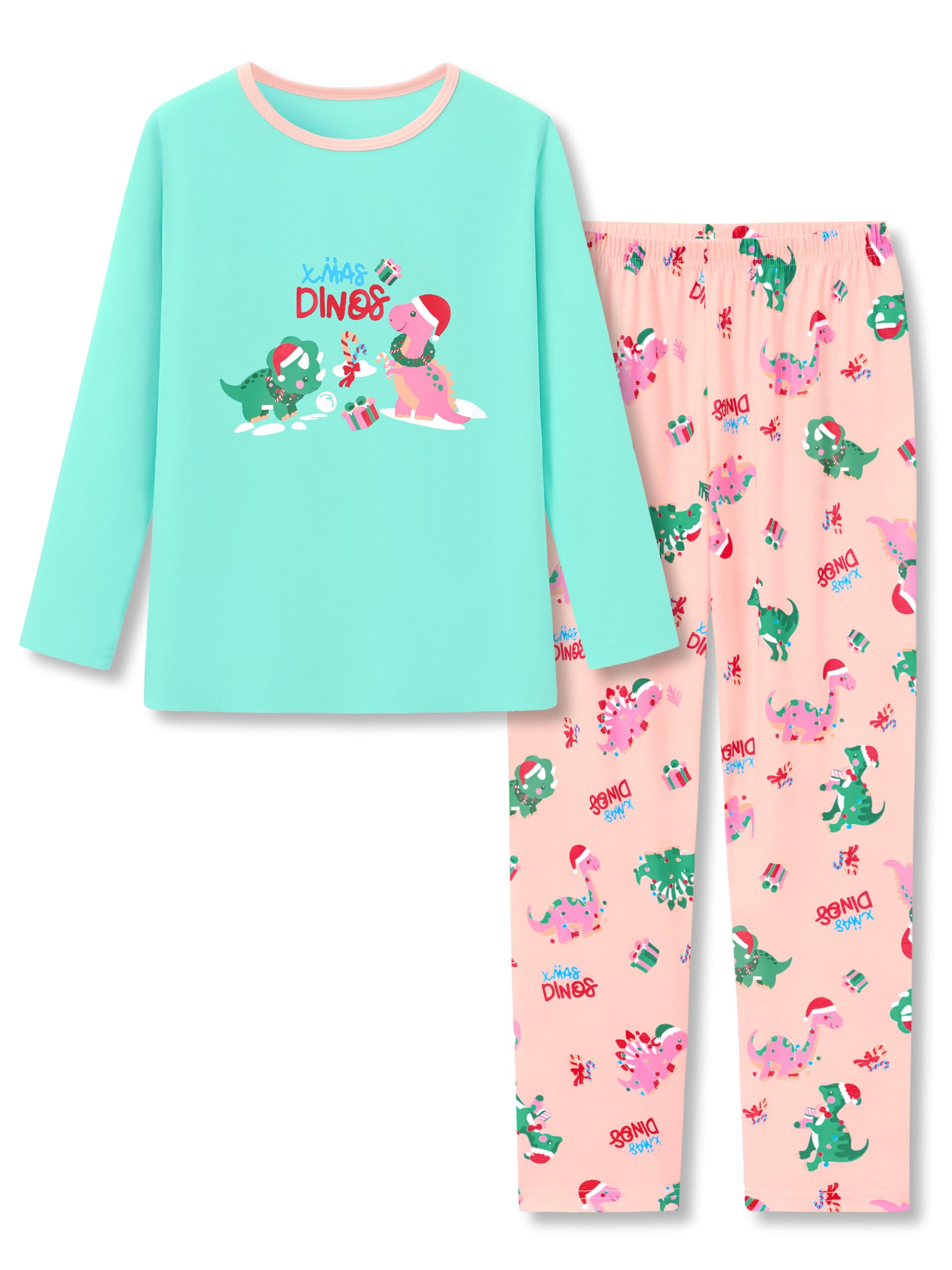 Pajamas for Girls 100% Polyester Tie dye Sleepover Long Sleeve PJ Set Size 6-18