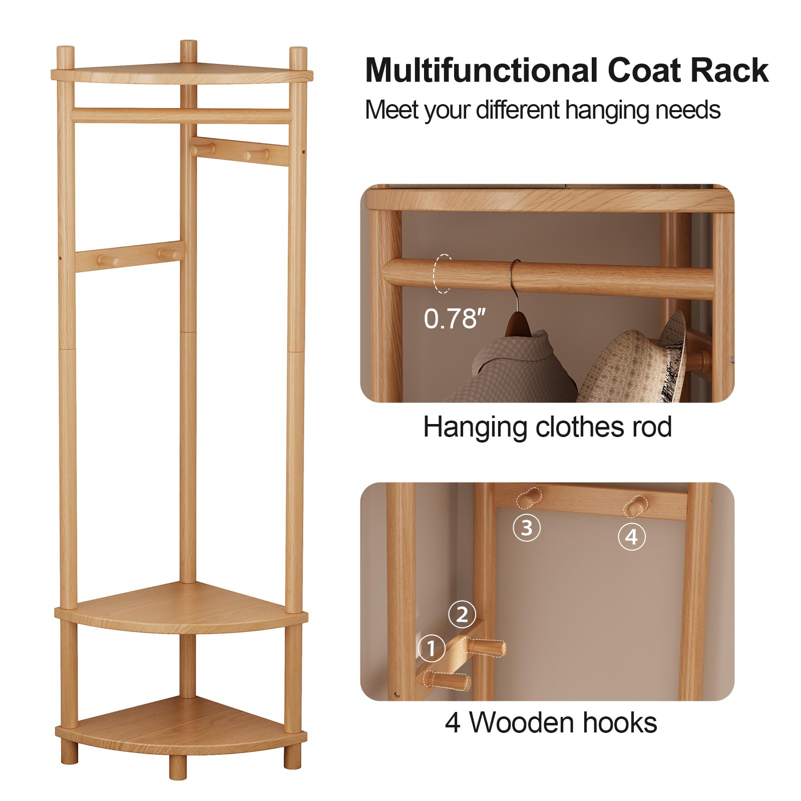 Perchero Madera Pie Percheros De Pie Perchero De Esquina