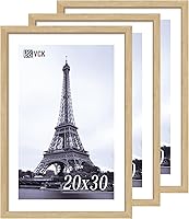 Vista 2 de VCK 8x10 Picture Frames - Black, Wide Border Solid Wood Frame, Display Photo in Horizontal and Vertical, for Home, Office, Gallery, Woodgrain