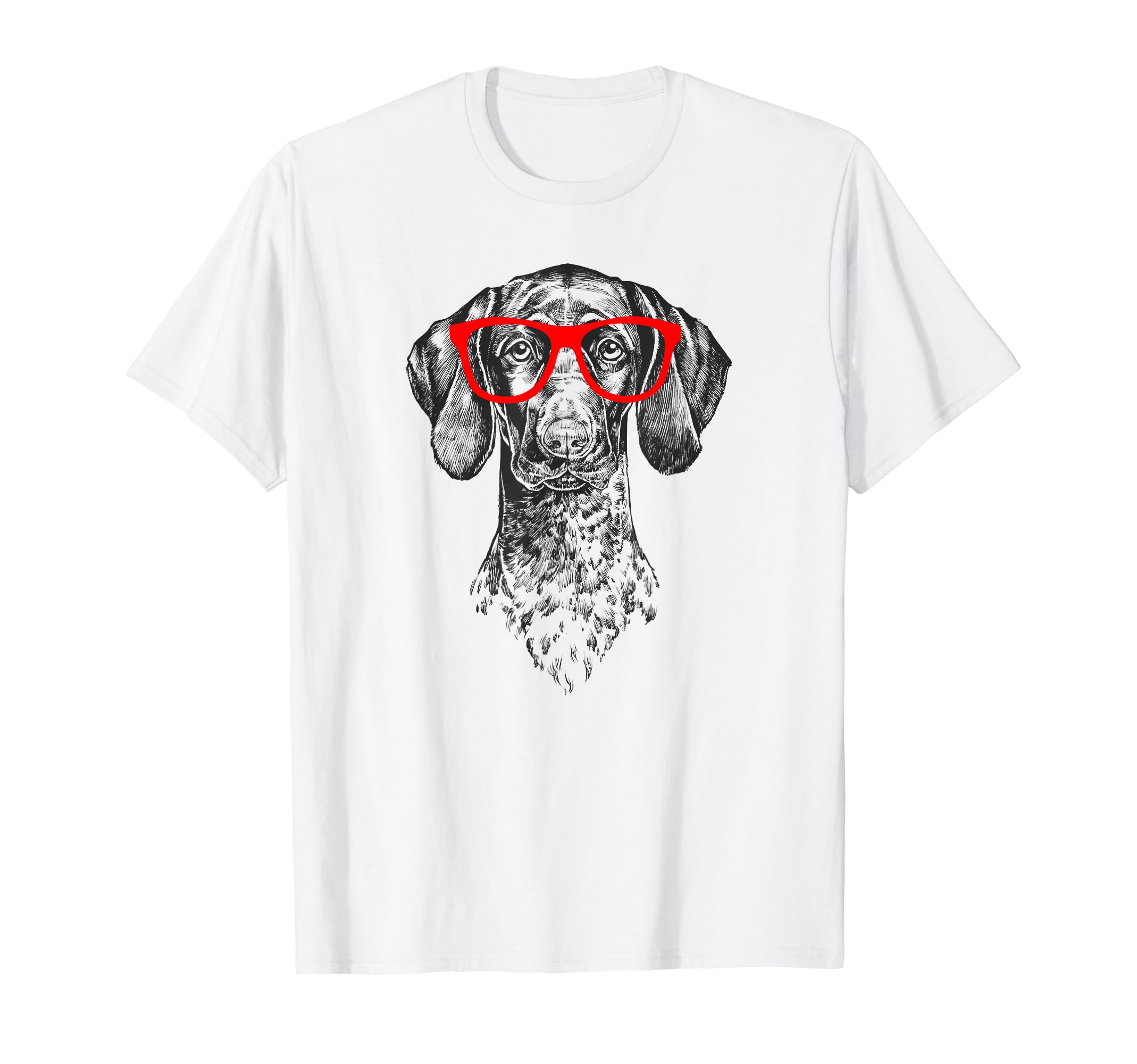 German Shorthaired Pointer Glasses Nerd GSP Dog T Shirt T-ShirtOEKO-TEX STANDARD 100