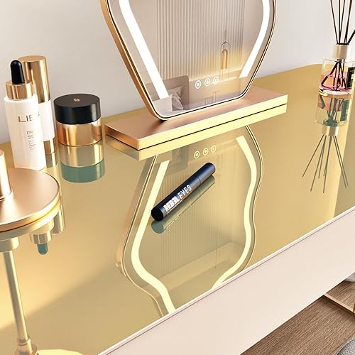 Miniatura 2 de Wallercity Espejo dorado adhesivo de vinilo para pared, espejo sin vidrio para niños, papel tapiz para despegar y pegar, espejo de gimnasio en casa,