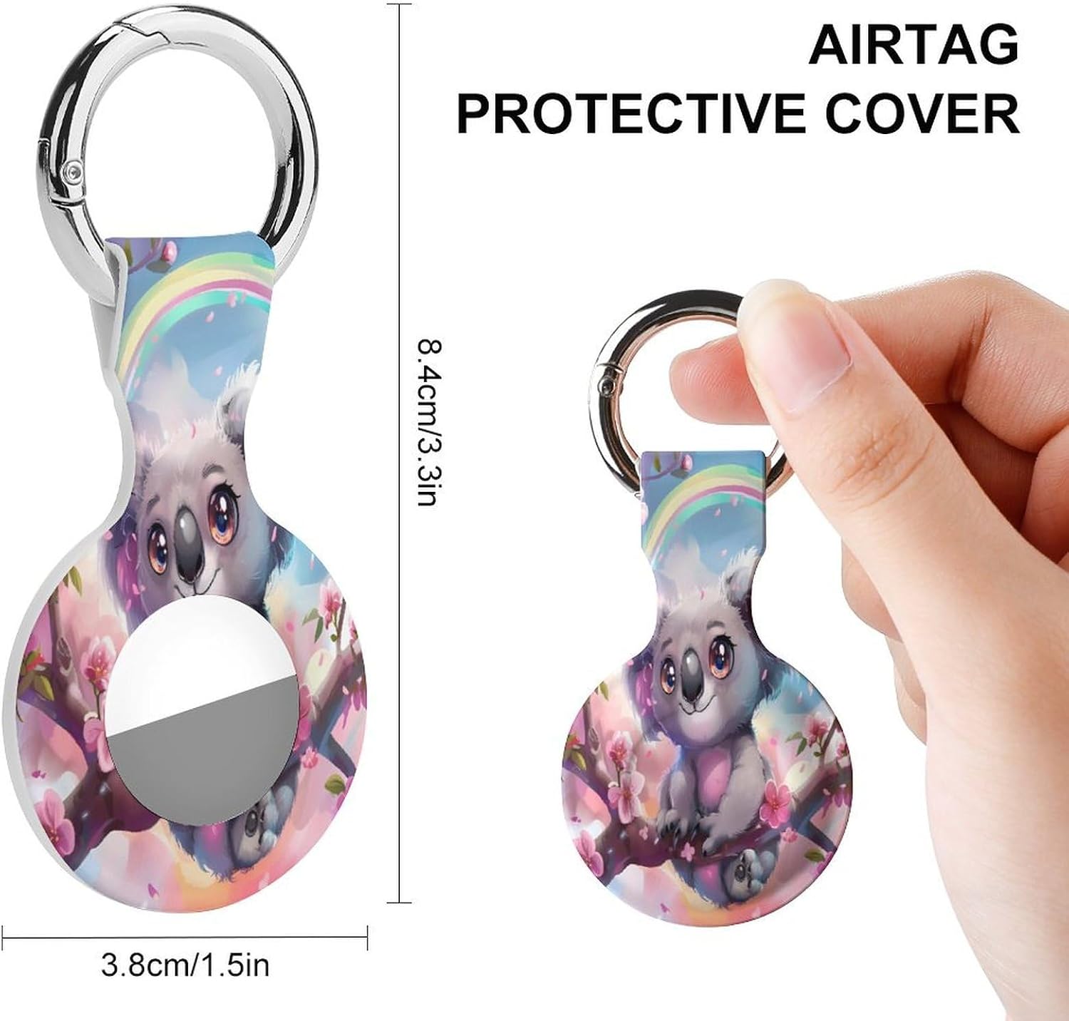 Funny Print Koala Shockproof GPS Tracker Cover Key Chain 1PCS image 2
