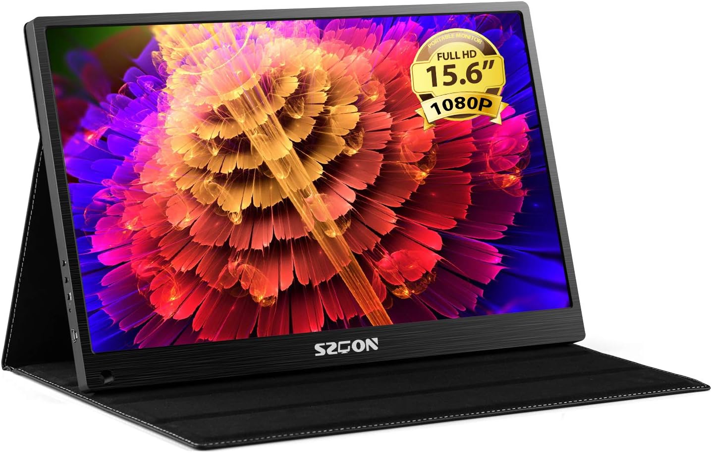 Szoon Portable Monitor Computer Display IPS Screen Type-C and Mini HDMI Input VESA Mount Gaming Monitor (15.6)
