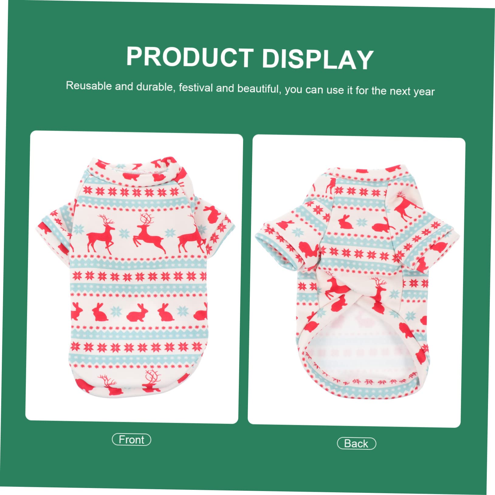 HEMOTON 1pezzi Vestito Di Natale Per Cani Abbigliamento Natalizio Per Animali Domestici Costume Per Cani Vestiti Per Animali Domestici Realizzato in Materiale Di Buona Qualità Design Sempl