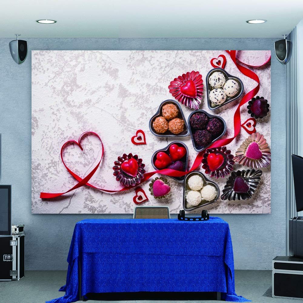 Amazon.co.jp: Qinunipoto 写真撮影用 背景布 バレンタインデー