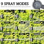 Couche de jardin 50 FT Flexible tuyau de jardin extensible avec 9 Fonction Buse de tuyau Durable 3750D et double tuyau d'eau extérieure de base de latex pour jardinage