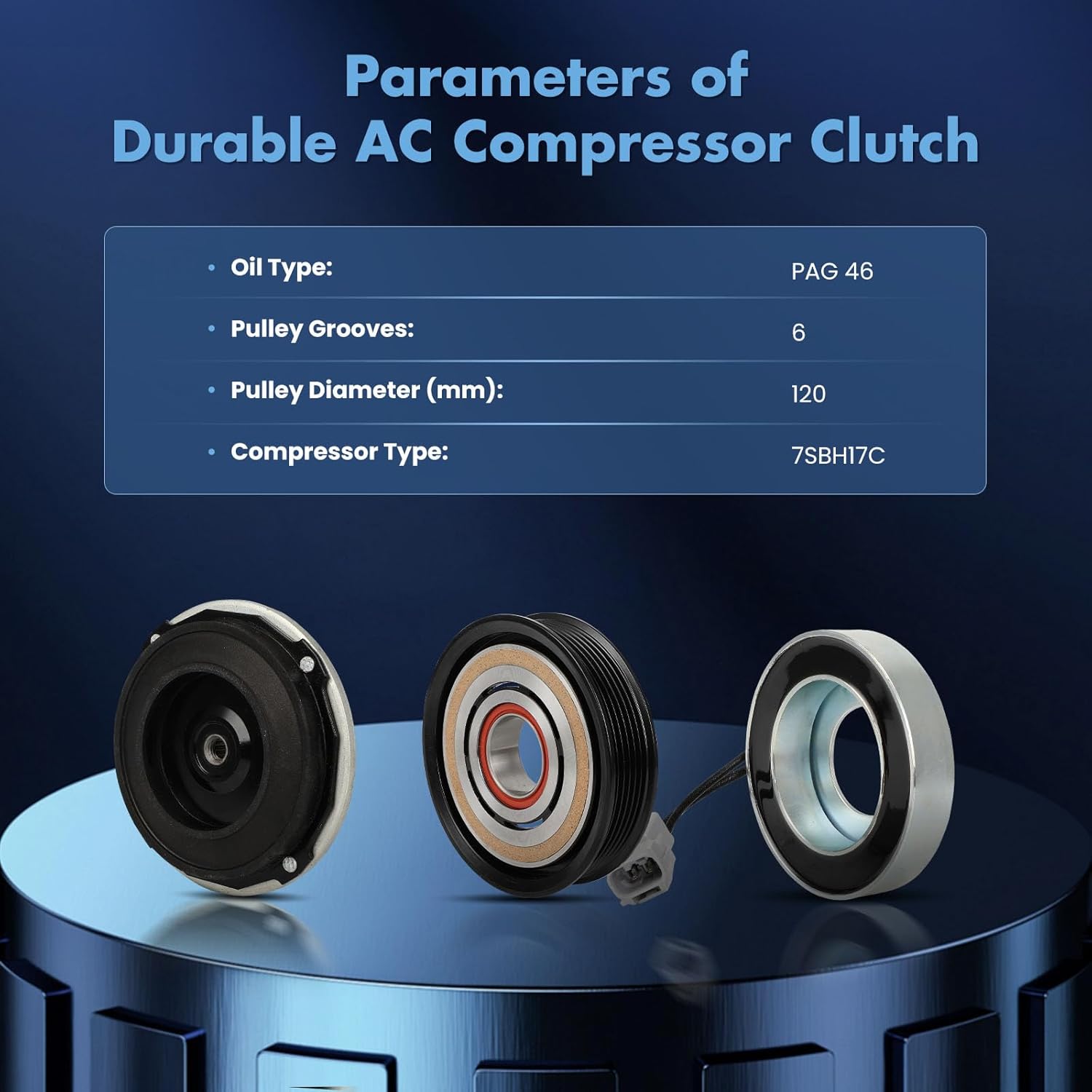 ECCPP AC Clutch 2014-2023 for Chrysler 300 3.6L 2015-2023 for Dodge Challenger Charger 3.6L Fast Cooling AC Compressor Clutch