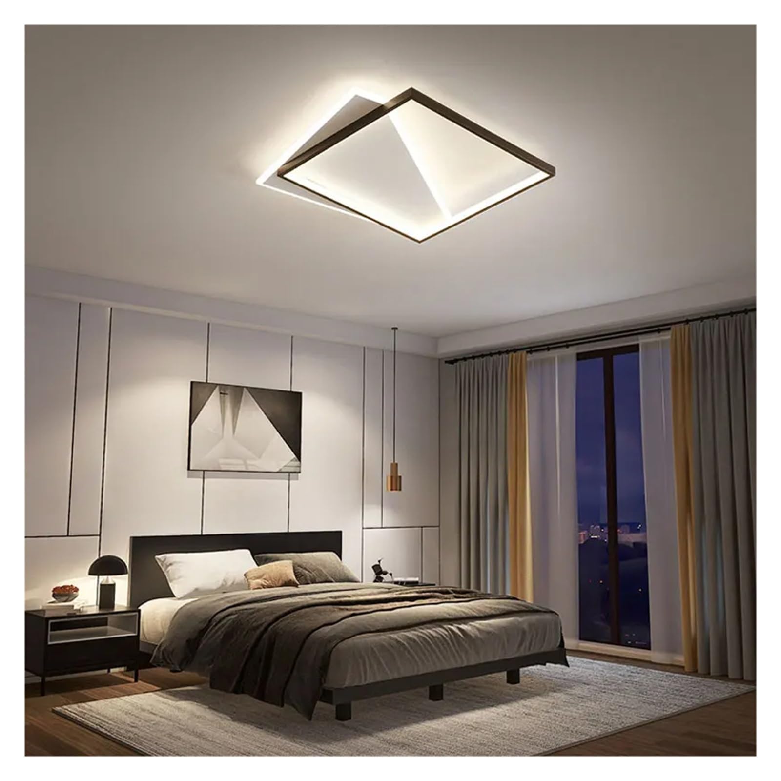 Plafonnier LED Ultra Fin rectangulaire pour salon et cuisine