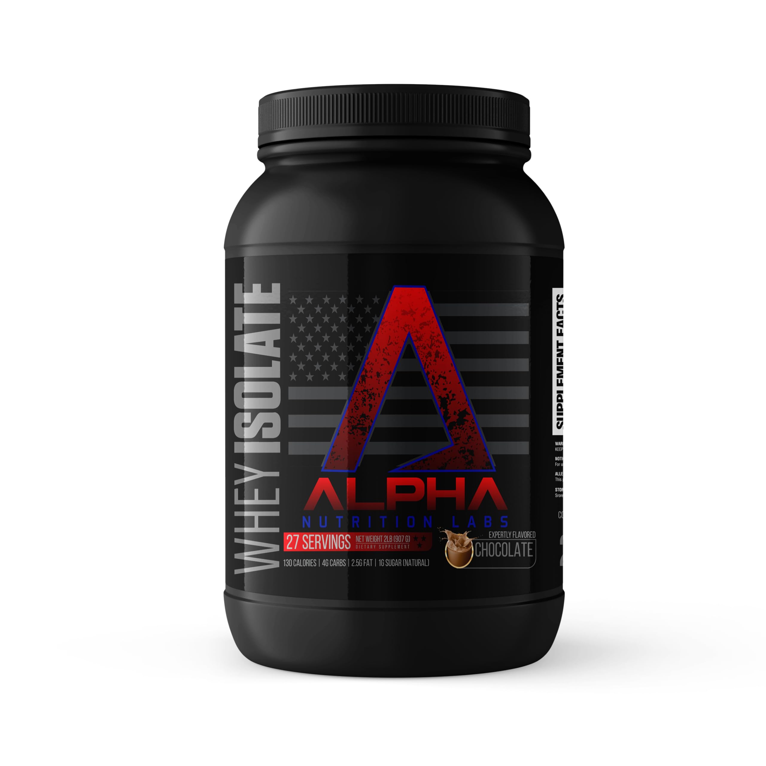 Alpha Nutrition Labs - Proteína de suero aislada, 2 lb - Sabor a chocolate - Suplemento dietético, fitness, aminoácidos comestibles, músculo óptimo
