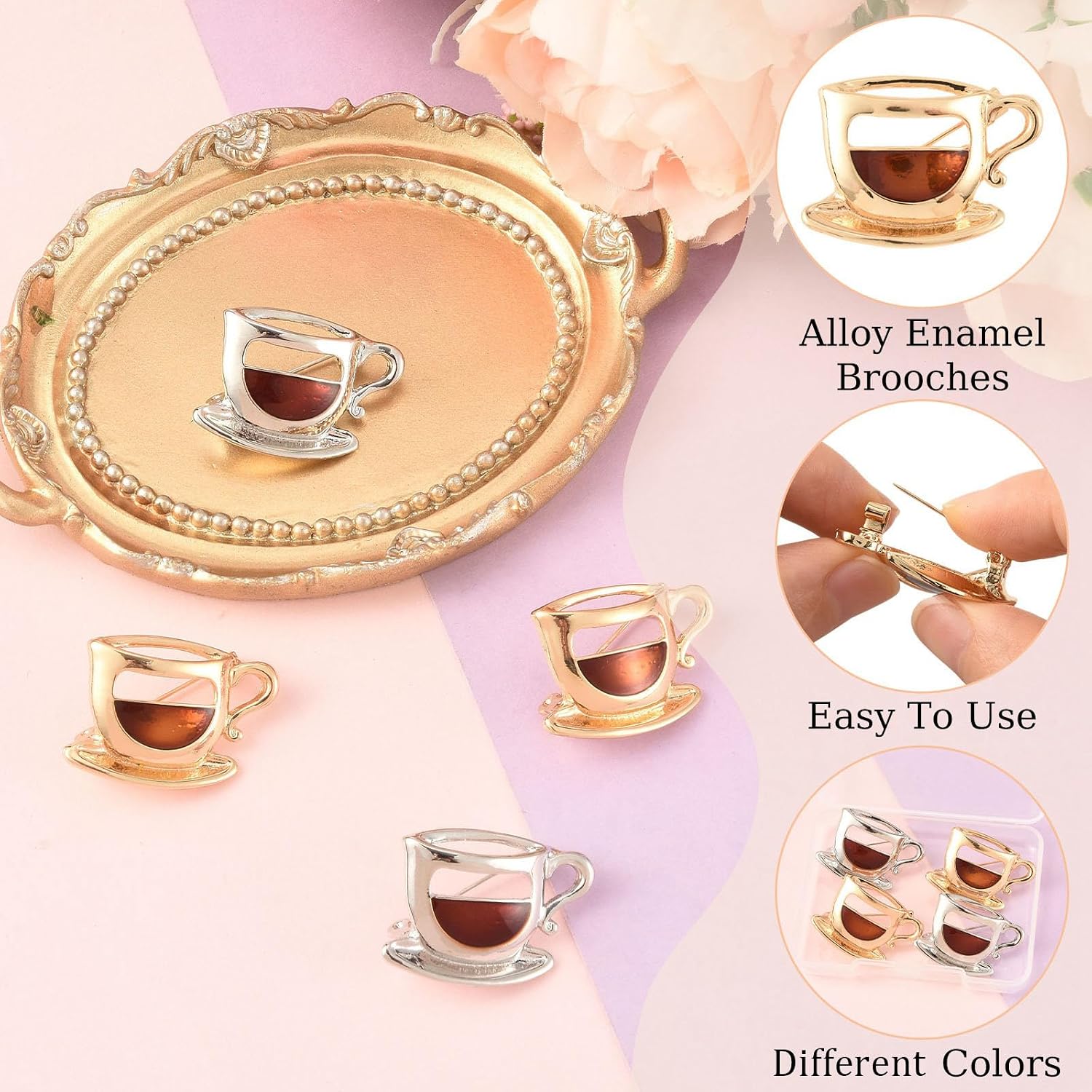 Mixed Shapes Alloy Lapel Pins Adorable Enamel Brooches for Suit Scarf Clothes Backpacks Hats Bags Jackets Decor image 3