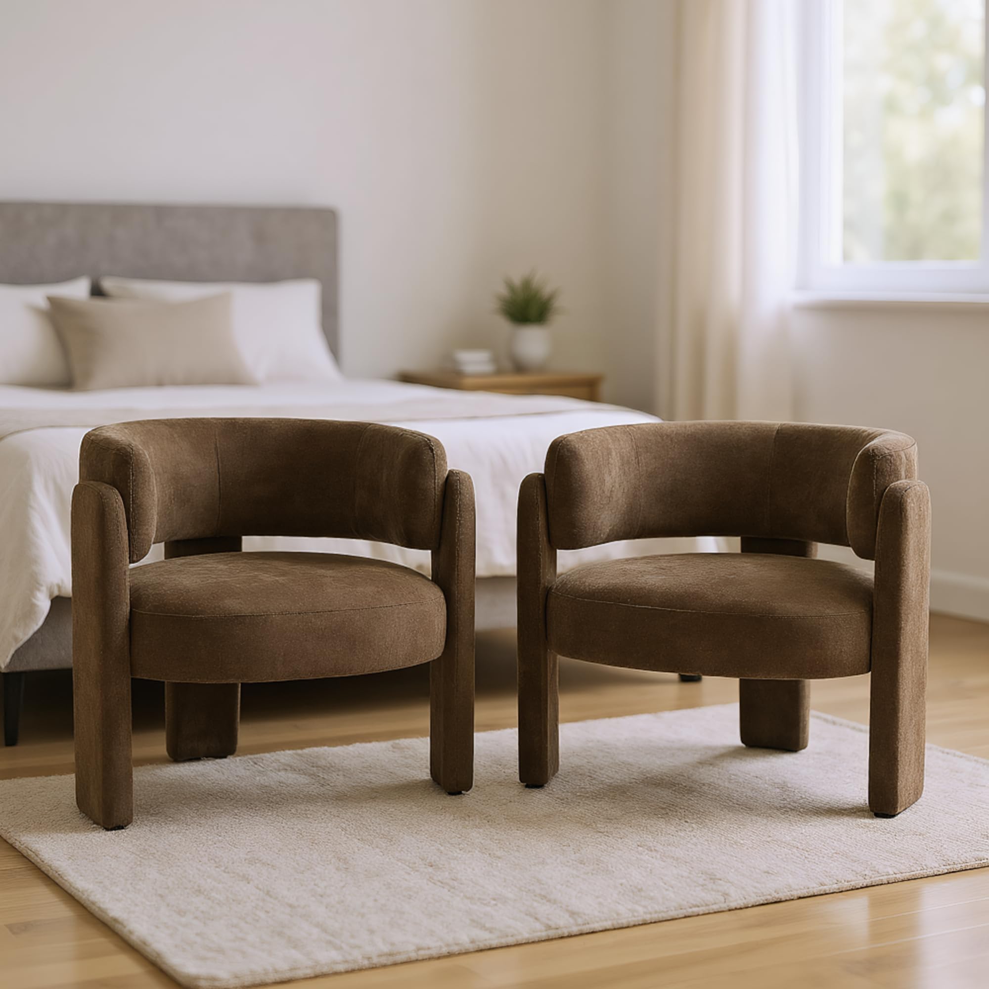 ENYLAY Modern Accent Barrel Chair Set