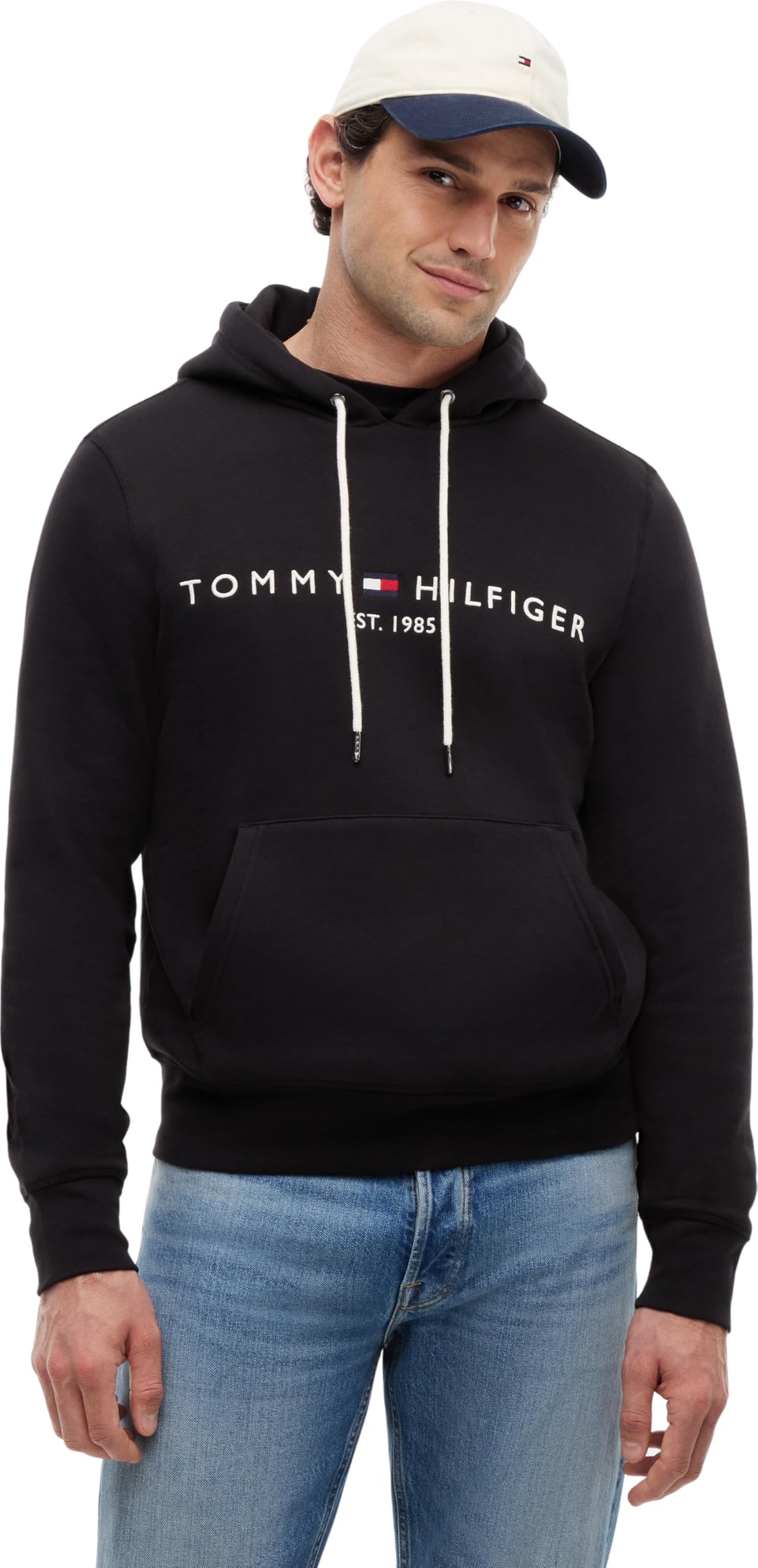 Tommy Hilfiger Men's Logo Hoodie Black 3XL
