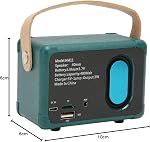 Mini Haut-parleur Bluetooth Vintage Haut-Parleur - 50Hz à 18KHz HiFi Haut-parleur Bluetooth rétro stéréo avec longue durée de vie de la batterie pour le décor de chambre, 10 X 6 X 6cm (Vert)