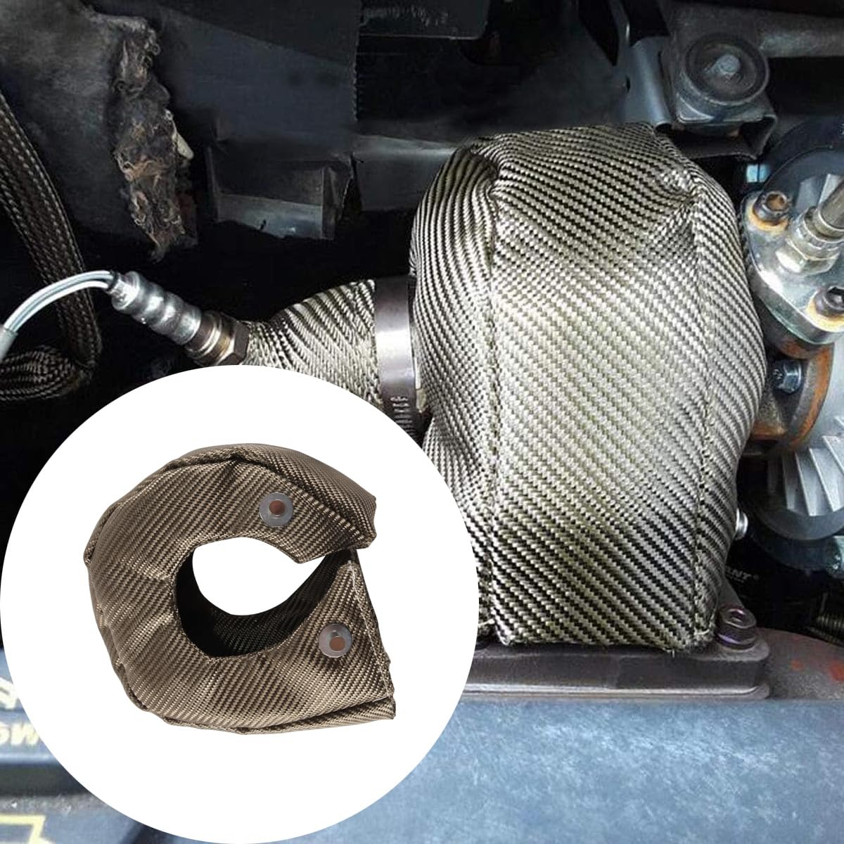 Ausi Cubierta protectora del turbocompresor, cubierta protectora del turbocompresor para T3, T25, T28, GT25, GT28, GT28, GT30, GT32, GT35, GT37, CT26