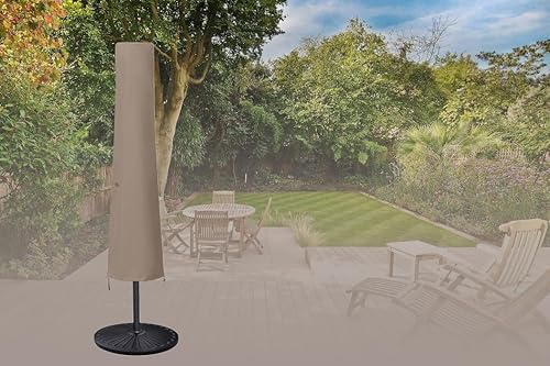 Miniatura 15 de Funda para sombrilla de patio de 6 a 9 pies, resistente a la decoloración, impermeable y duradera, con cremallera y barra, caqui desierto Mercado