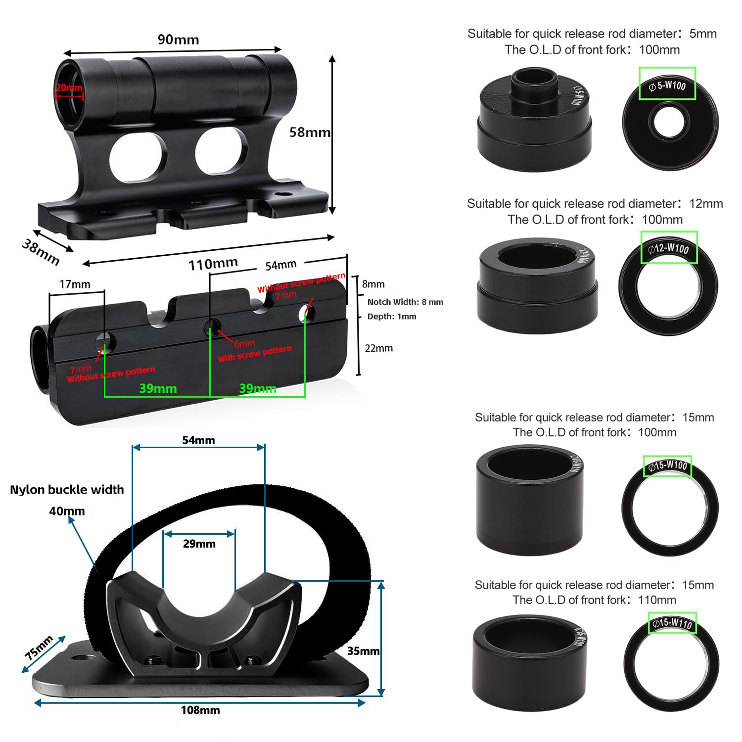 Set 6 Ganci Di Ricambio Per Portabici Auto - Elastici Per Traino, Portellone, Supporto Bici - Foto 11