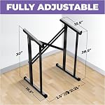 Liquid Stands Portable Audio Mixer Stand - Angled Foldable & Adjustable Studio Music Mixer Synth, MPC Stand For Drum Machines, DJ Turntables, Audio Rack Music Equipment & More