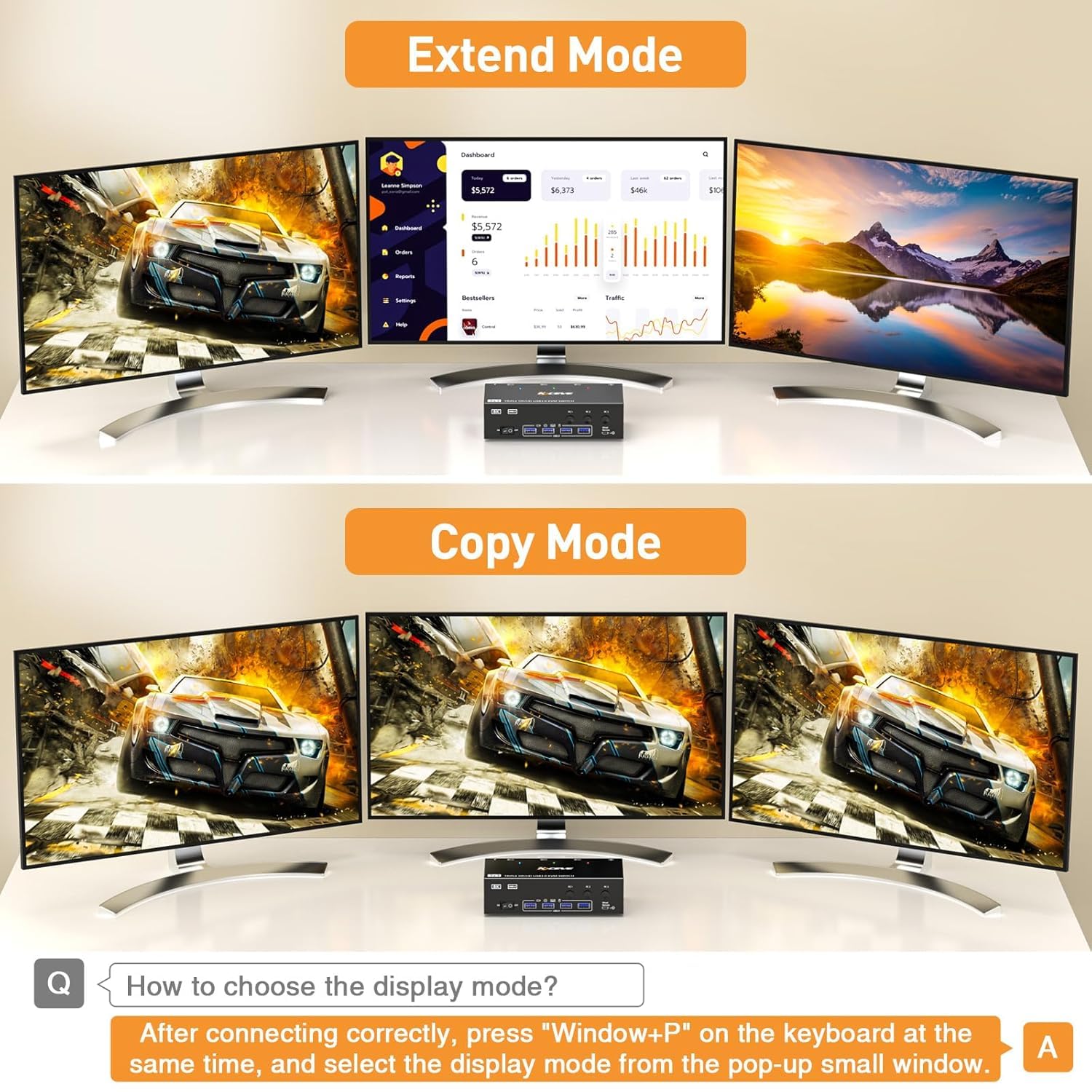 Amazon.co.jp: KVMスイッチ 3モニター 3コンピューター 8K@60Hz/4K