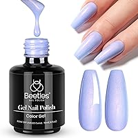 Vista 8 de Beetles Esmalte de uñas en gel, 1 unidad de 15 ml/0.5 oz, color natural, esmalte de uñas en gel neutro, color durazno (Peach), esmalte translúcido