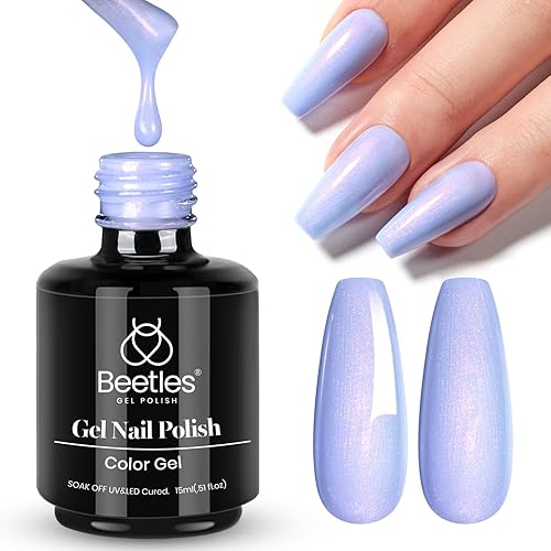 Beetles Periwinkle Gel Nail Polish, 1 Pcs 15ml Dreamy Blue