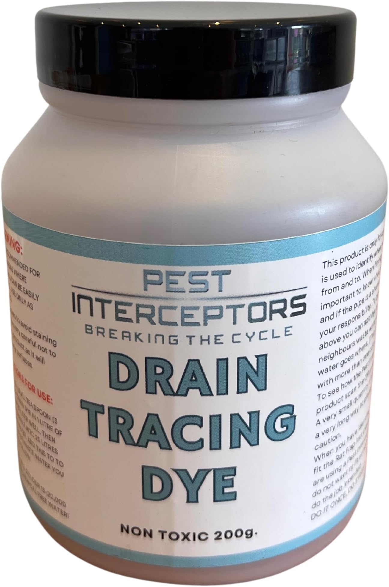 Drain Tracing Dye - Blue 200g E132 Indigo Carmine