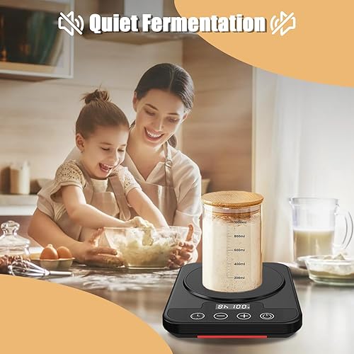 Miniatura 8 de Tapete calentador de masa madre, almohadilla térmica de calentamiento con temporizador de 12 horas, control preciso de termostato de 1 °F