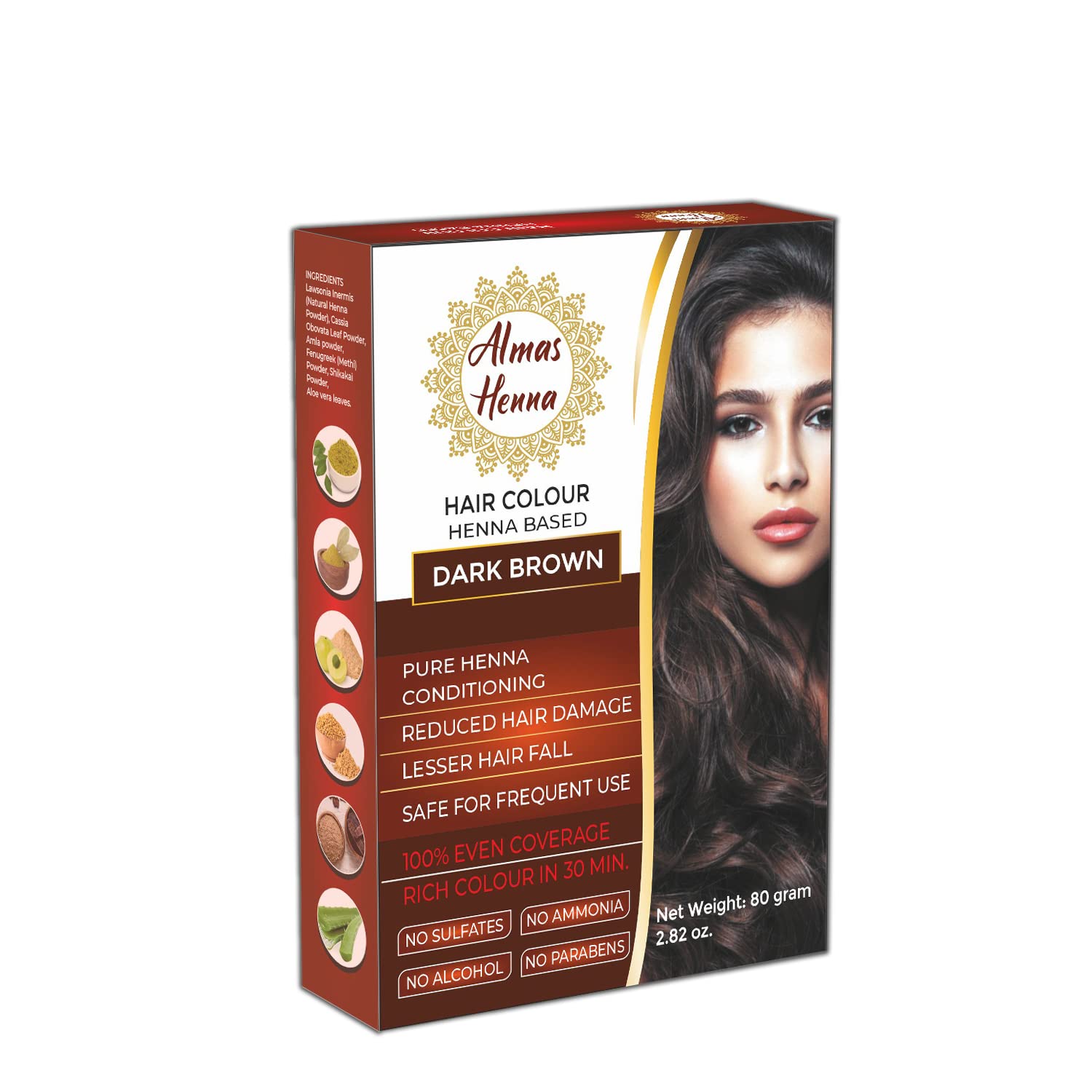 Almas Henna Hair Color 100 Organic Henna Powder Infused